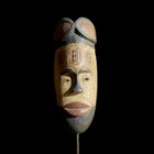 African Kuba Mask Carved Tribal Wood Congo Art Ceremonial Vintage Sculpture-9062