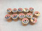 Vintage Coats   Clark Lot 12 Wooden Wood Sewing Thread Spool 1 25  X 1  Empty