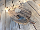 Distressed Wood Block And Tackle Metal Pulley Large Shrimp Boat Rustic Nautical