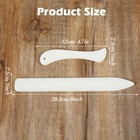 4 Pcs Burnishing Tool   bone Folder Stained Glass Supplies Plastic White