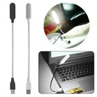 2x Usb Laptop Computer Pc Reading Lights Metal Flexible Bendable White black