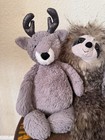 Jellycat Lot Of 3 Bashful Woodland Bunny London Cyril Sloth Glitz Reindeer