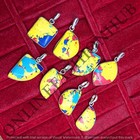 Mosaic Jasper Gemstone 925 Sterling Silver Plated Wholesale Bezel Pendant Lot