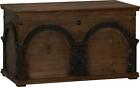 Trunk Storage Chest Wooden Arch Large Brown Rustic Antique Box Treasure Brown