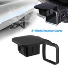 2-inch Rubber Hitch Receiver Cover 4-way Flat Insert Tow Trailer Tube Plug Cap