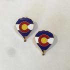 Colorado Flag Hot Air Balloon Lapel Pins Lot Of 3 Souvenir Travel Collectible
