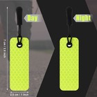 Cindeer 12 Pcs Reflective Tags Zipper Pulls 2 8 X 1 Inch  Green And Black