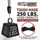 Rope Ratchet 3 8  Block And Tackle Pulley System  Adjustable Hoist For Liftin   