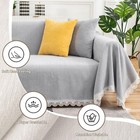 Roomlife Minimal Design Grey Sofa Slipcovers Sectional Couch Covers Soft Chen   
