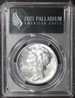 2021  ms70  1 Oz Palladium Eagle Pd 25 Pcgs - First Day Of Issue Fdoi