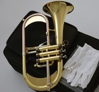Professional Brass Lacquered Flugelhorn Bb Horn 3 Valves With Case