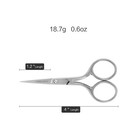 Hagupit 4  Forged Small Precision Embroidery Pointed Tip 4 Inch  Silver
