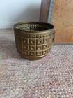 Vintage Brass Geometric Design Plant Pot Planter