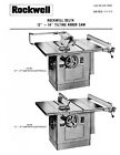 Rockwell Delta 12     14  Table Saw Instruction  Parts List Manual  1934