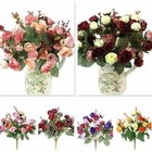 Artificial Rose Flower Bouquet Fake Plant Bunch Wedding Party Home Decor Xmas Us