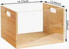 Acrylic File Box With Handle  Bamboo Organizer For Home Office  Letter Size