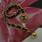 Vintage Chanel 1993 24k Gold Plated Chainlink Cufflink Cc Logo 100  Authentic