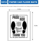 50 Pcs Car Paper Floor Mats  Disposable Auto Foot Pads Carpet Covers With Footpr