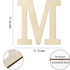 Wooden Letters 12 Inch M  1 5 Inch Thick Large Wooden Letters For Wall Decor Unf