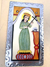 Art Tin Retablo Mexican Folk Art 4  X 7 Saint Alive