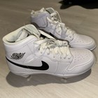 Air Jordan 1 Retro Metal  white Black  Av5355-101 Mens Size Us 8 Baseball Cleat