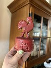 Cox Fence Cast Iron Rooster Fence Door Stop Decorative Finial Red