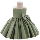 Girls Flower Bow Bridesmaid Dress Baby Kids Wedding Party Princess Dresses