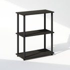 3-tier Multipurpose Compact Display Rack  Shelving Unit  Bookcase Espresso black