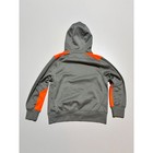 Nike Boys Dri-fit Hoodie Gray Orange Swoosh Pullover Sweatshirt Size S