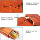 Useless Box Leave Me Alone Machine Fully Assembled In Real Wood   brown   