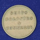 1835 1 2 Penny Token Ships Colonies    Commerce Prince Edward Island   Xf