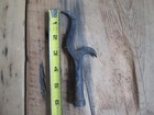 Antique 6  Cast Iron Fire Poker End Tip Wall Hook Old Log Roller Fireplace Tool