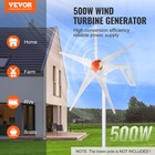Vevor 500w Wind Turbine Generator 12v 5-blade Wind Turbine Kit   Mppt Controller