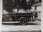 Kids Climbing Onto A Fire Truck Vintage 1940 s Photo s