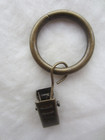 Lot 30 Curtain Rings W Clips 1   Int Diameter Muted Bronze Color Metal