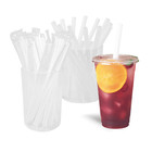 Karat 9  Diagonal Cut Boba Straws Poly Wrapped  White - 1 600 Pcs  C9060s white 