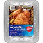  3 Pack  Kitchens Heavy Duty Disposable Aluminum Roasting Pans With Lids