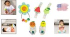 Baby s 1st Rattle Bundle Set - Wrist   Foot Rattles  Spin   Teethe Gummy Rattle