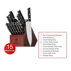 Henckels Hi Dynamic 15-pc  Knife Block Set   Chefs Knife