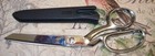 Gingher G-8l Chrome Brazil Dressmaker Sewing Scissors With Original Sheath