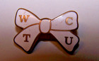 Wctu Pinback Button Women s Christian Temperance Union Bow Lapel Pin Vintage 20s