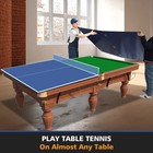 7 4ft Blue Mid-size Ping Pong Conversion Top Foldable indoor Table Tennis Game