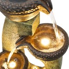 Indoor Waterfall Fountain     Resin Tiered Water Feature W led Lighting For Home