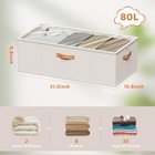 10inch 3 Pack Under Bed Storage Containers  10 Inch Tall Underbed Large White