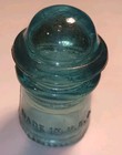 Vintage Hemingray No  9 Green Aqua Glass Insulator