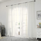 Ivory Sheer Curtains 108 Inch Long 2 Panels Set  Light Filtering Long Window Tre