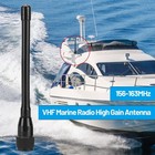 Vhf Marine Radio Antenna Antennas 156-163mhz Waterproof Boat Silver 