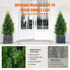 2 Pack 3ft Artificial Cedar Topiary Tree Faux Plant Uv Home Decor In outdoor