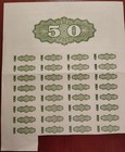 Japan 1943 Japanese 50 Yen War  Bomb Treasury Loan Coupons Bond Loan Stock Cert