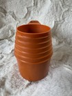 Vintage Tupperware Stacking Measuring Cups Complete Set Of 6 Orange